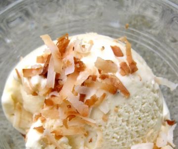 What Is Coconut Ice Cream and How to Toast Coconut for Topping