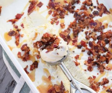 What Is Maple Bacon Ice Cream and How to Cook the Bacon for Topping | Ice Cream Shop
