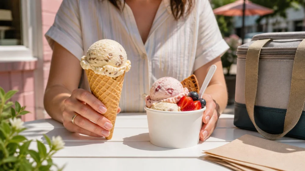 Ice Cream Cone or Cup: Choose for Heat, Toppings, and Travel