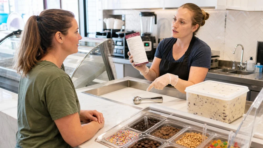 Ice Cream Shop Allergy Questions: Ingredients and Cross-Contact