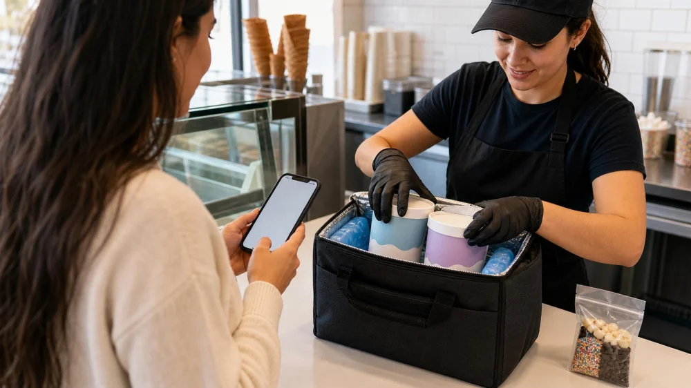 Online Ice Cream Pickup: Check Flavor, Size, and Timing
