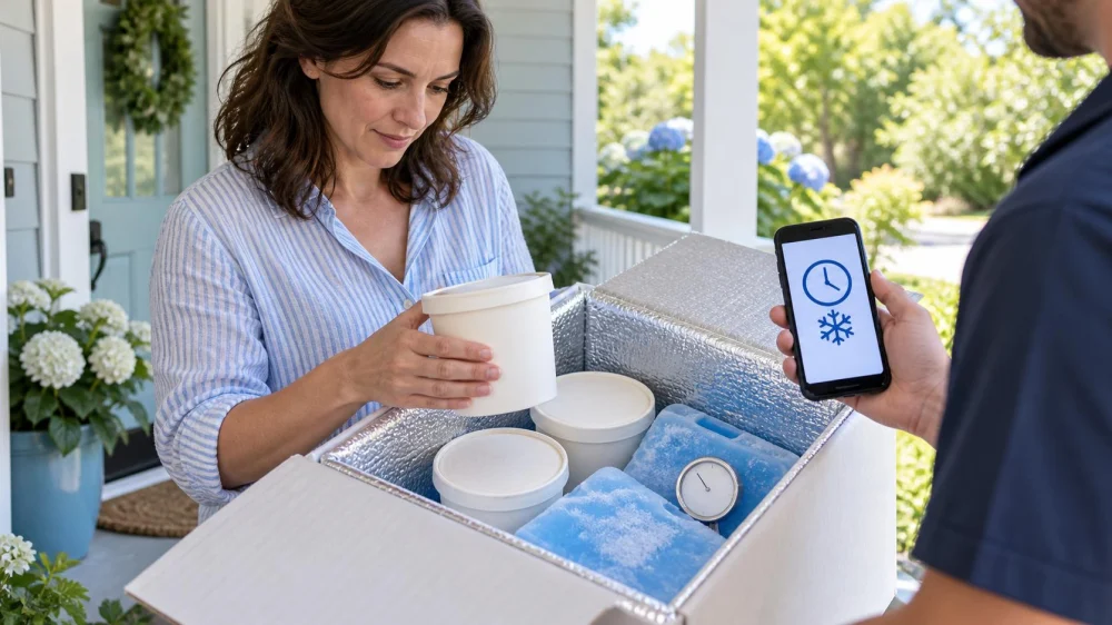 Ice Cream Delivery in Hot Weather: Receive and Store It