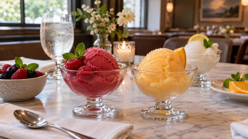 Sorbet and Sherbet: Dairy, Texture, and Menu Questions