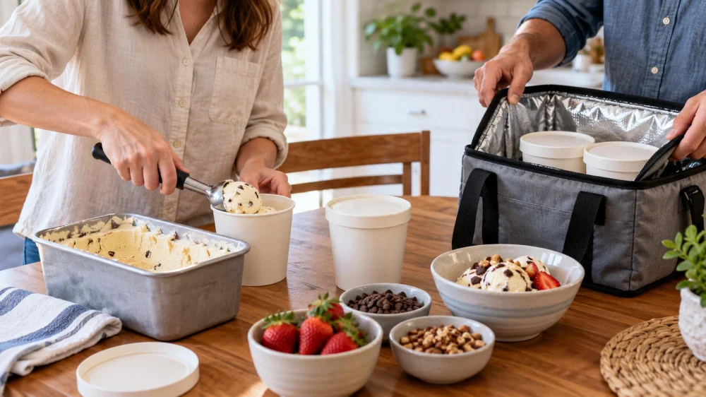 Ice Cream Take-Home Plan: Insulation, Travel, and Refreezing