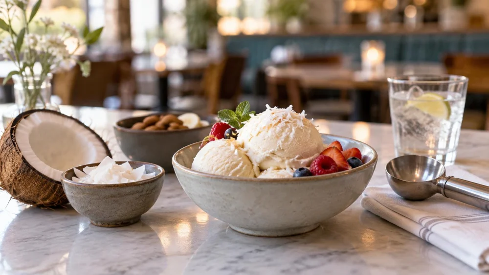 Dairy-Free Ice Cream Order: Ingredients and Cross-Contact