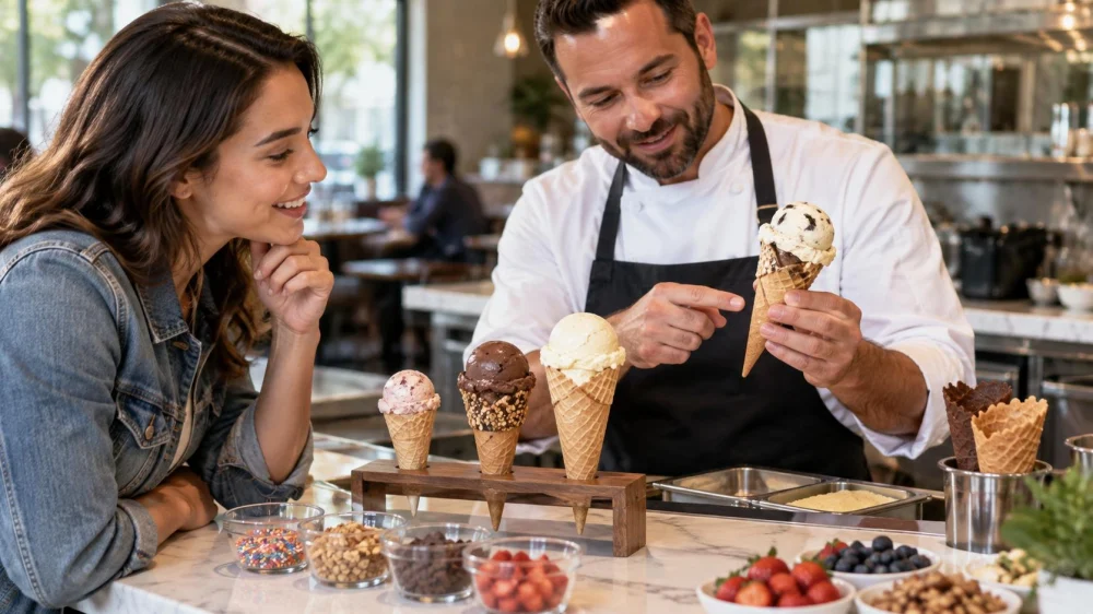 Ice Cream Cone Choice: Size, Crunch, and Melt Control