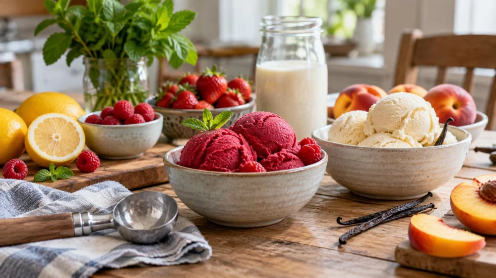 Sorbet and Ice Cream: Ingredients, Texture, and Questions