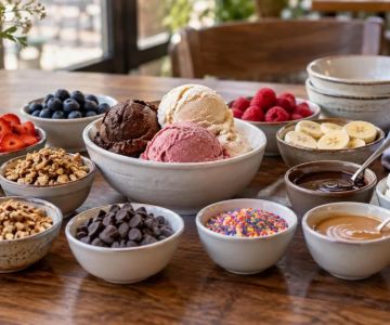 Dairy-Free Sundae Choice: Base, Toppings, and Shared Scoops