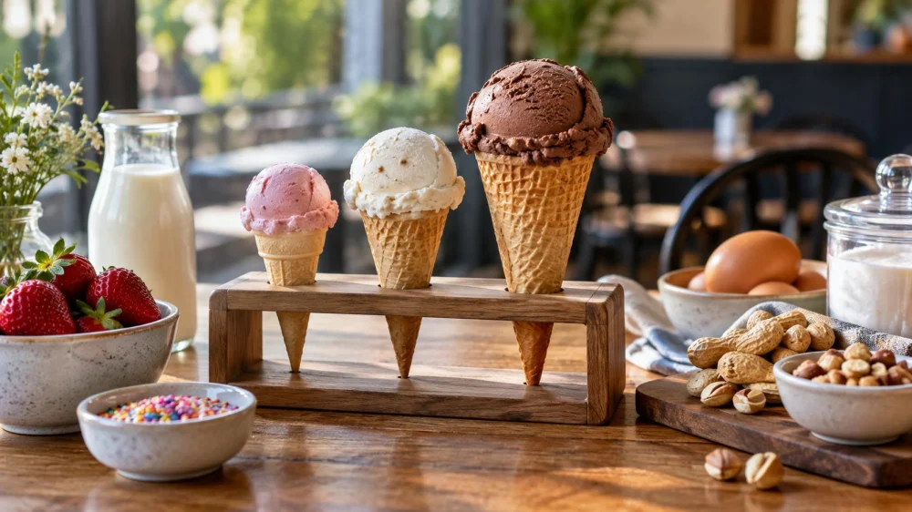 Ice Cream Cone Choice: Size, Melt Rate, and Allergens